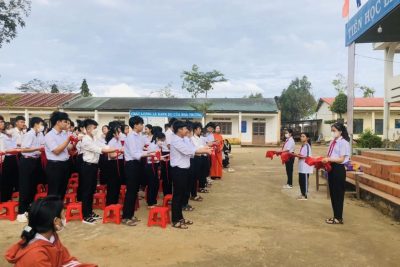 Liên đội trường THCS Chư Quynh tổ chức lễ trưởng thành đội viên cho học sinh khối 9.
